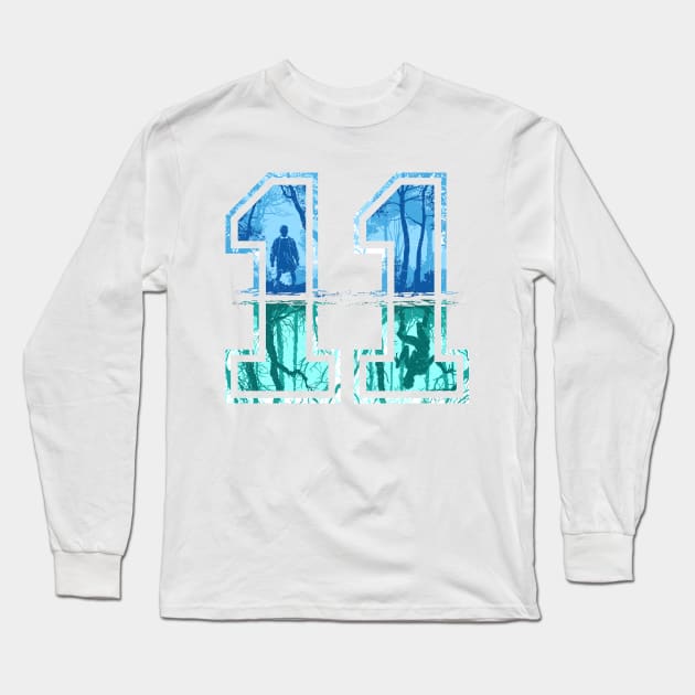 Strange Number 11 (blue) Long Sleeve T-Shirt by djkopet
